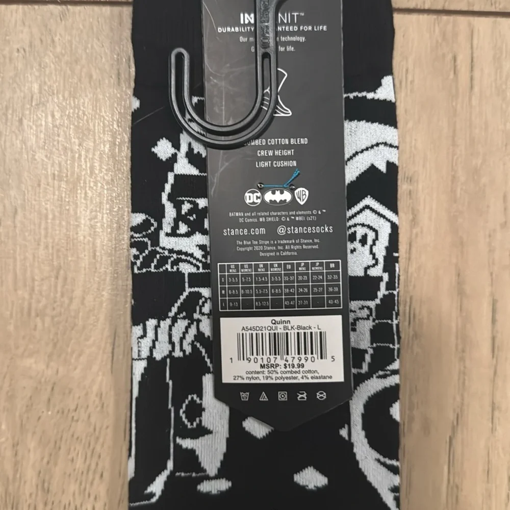 NTW Stance Harley Quinn DC Batman Black Socks Men’s Large (9-13)